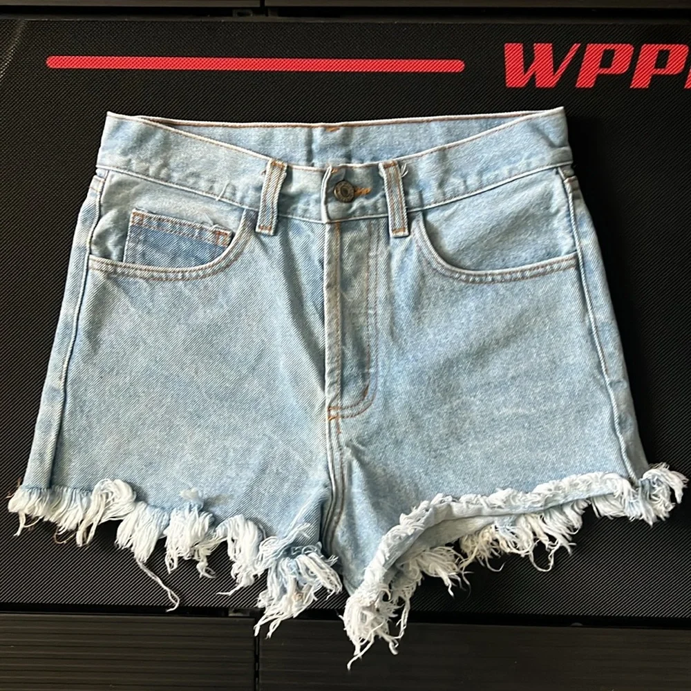 Denim Shorts with Frayed bottom